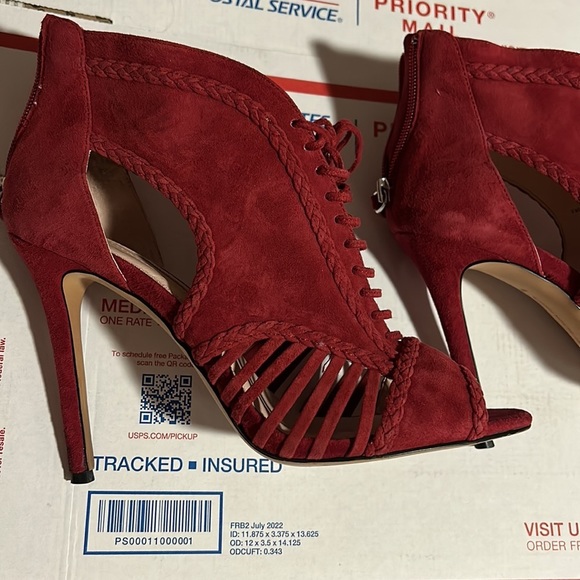 AVEC LES FILLES JOYCE BOOTIE cherry pink size 10M - Picture 4 of 10